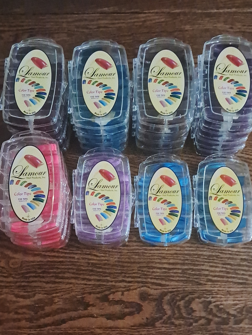 24 New Packs Of Lamour Nail Color Tips Assorted Colors